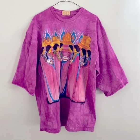 The Mountain Other - The mountain vintage y2k 3/4 sleeve graphic top